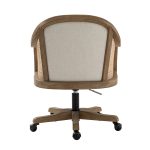 Xaver Ivory Rattan Swivel Adjustable Height Task Chair 9 Xaver Ivory Rattan Swivel Adjustable Height Task Chair