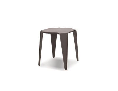 YATTA Grey Polypropylene Indoor Outdoor End Table Set