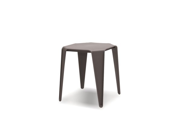 YATTA Grey Polypropylene Indoor Outdoor End Table Set