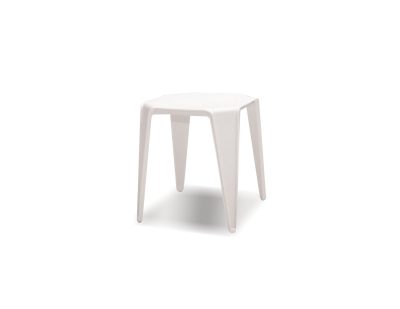 YATTA White Polypropylene UV Resistant Indoor Outdoor End Table