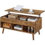 Mid-Century Rustic Lift-Top Coffee Table with Storage Compartments 5 Mid-Century Rustic Lift-Top Coffee Table with Storage Compartments
