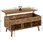 Mid-Century Rustic Lift-Top Coffee Table with Storage Compartments 8 Mid-Century Rustic Lift-Top Coffee Table with Storage Compartments