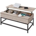 Lift-Top Coffee Table with Storage and Grey Wood Finish