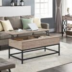 Lift-Top Coffee Table with Storage and Grey Wood Finish