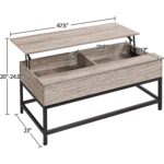 Lift-Top Coffee Table with Storage and Grey Wood Finish