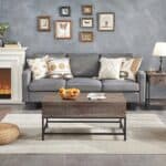 Rustic Industrial Lift Top Coffee Table with Storage Compartment 7 Rustic Industrial Lift Top Coffee Table with Storage Compartment