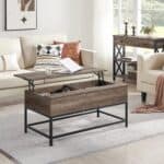Rustic Industrial Lift Top Coffee Table with Storage Compartment 8 Rustic Industrial Lift Top Coffee Table with Storage Compartment