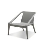 YUMI Grey Polypropylene UV Resistant Indoor Outdoor Chair