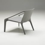 YUMI Grey Polypropylene UV Resistant Indoor Outdoor Chair