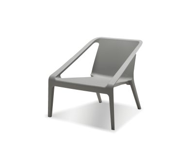 YUMI Grey Polypropylene UV Resistant Indoor Outdoor Chair