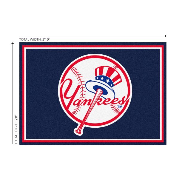Yankees 3x4 Area Rug Officially Licensed MLB Made in USA 3