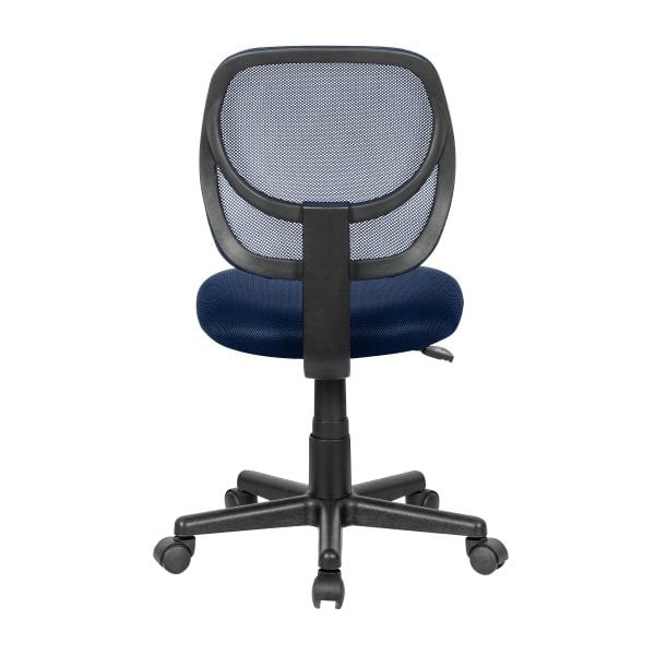 Yankees Armless Mesh Task Chair MLB Licensed Adjustable Height 3