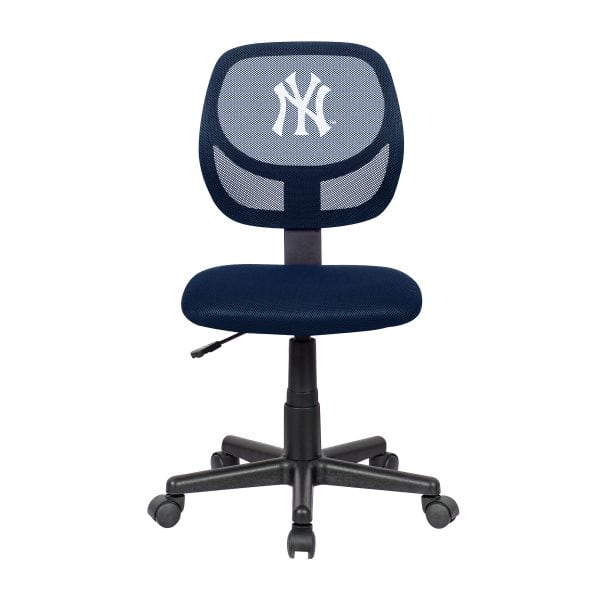 Yankees Armless Mesh Task Chair MLB Licensed Adjustable Height 4
