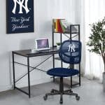 Yankees Armless Mesh Task Chair MLB Licensed Adjustable Height 12 Yankees Armless Mesh Task Chair MLB Licensed Adjustable Height
