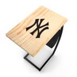 Yankees Laser Etched C Shape Side Table with Storage 6 Yankees Laser Etched C Shape Side Table with Storage