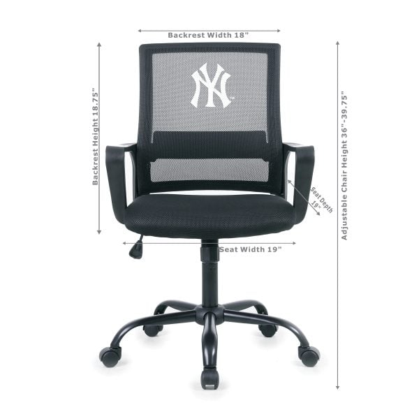 Yankees Mesh Back Task Chair MLB Licensed Office Furniture 1