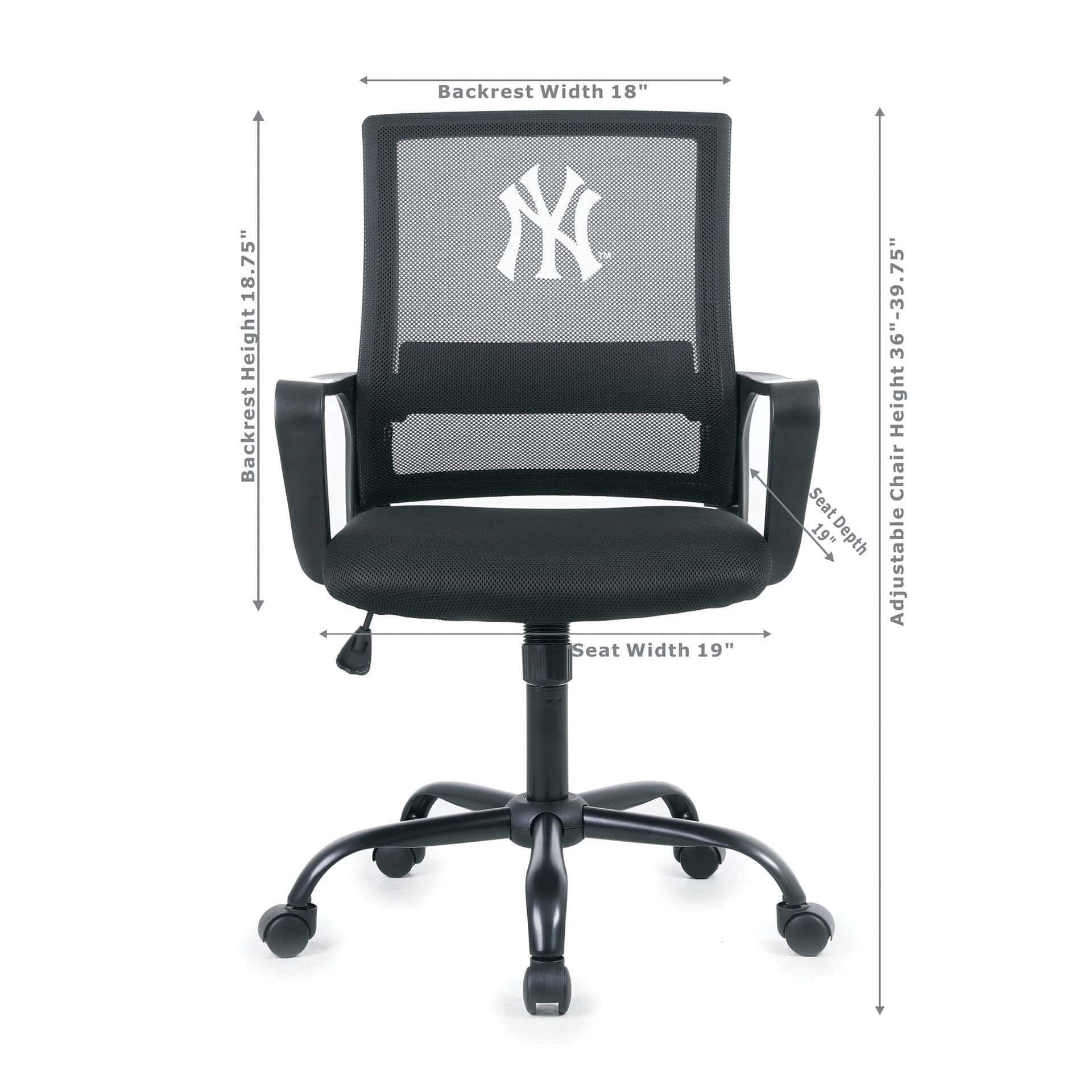 Yankees Mesh Back Task Chair MLB Licensed Office Furniture 2 Yankees Mesh Back Task Chair MLB Licensed Office Furniture - Image 2