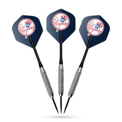 Yankees Precision Nickel Dart Set with Team Flights