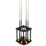 Yankees Solid Wood Corner Cue Rack 7 Yankees Solid Wood Corner Cue Rack