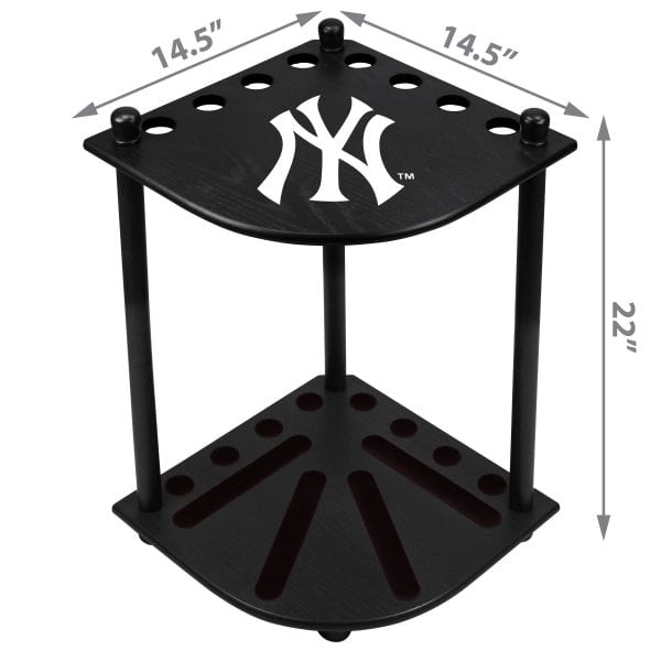 Yankees Solid Wood Corner Cue Rack 2