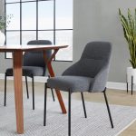 York Black Metal Dark Grey Contemporary Chairs (Set of 2) 16 York Black Metal Dark Grey Contemporary Chairs (Set of 2)