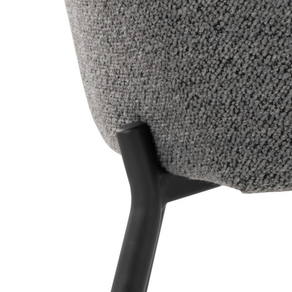 York Black Metal Dark Grey Contemporary Chairs Set of 2 10