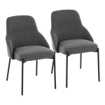 York Black Metal Dark Grey Contemporary Chairs (Set of 2) 18 York Black Metal Dark Grey Contemporary Chairs (Set of 2)