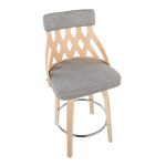 York Mid-Century Modern 26-Inch Light Grey and Natural Counter Stool 15 York Mid-Century Modern 26-Inch Light Grey and Natural Counter Stool