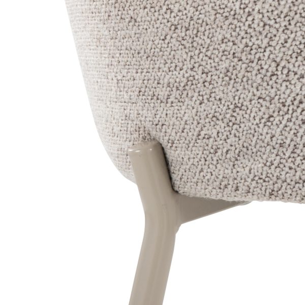 York Oatmeal Fabric Contemporary Armless Chairs Set of 2 10