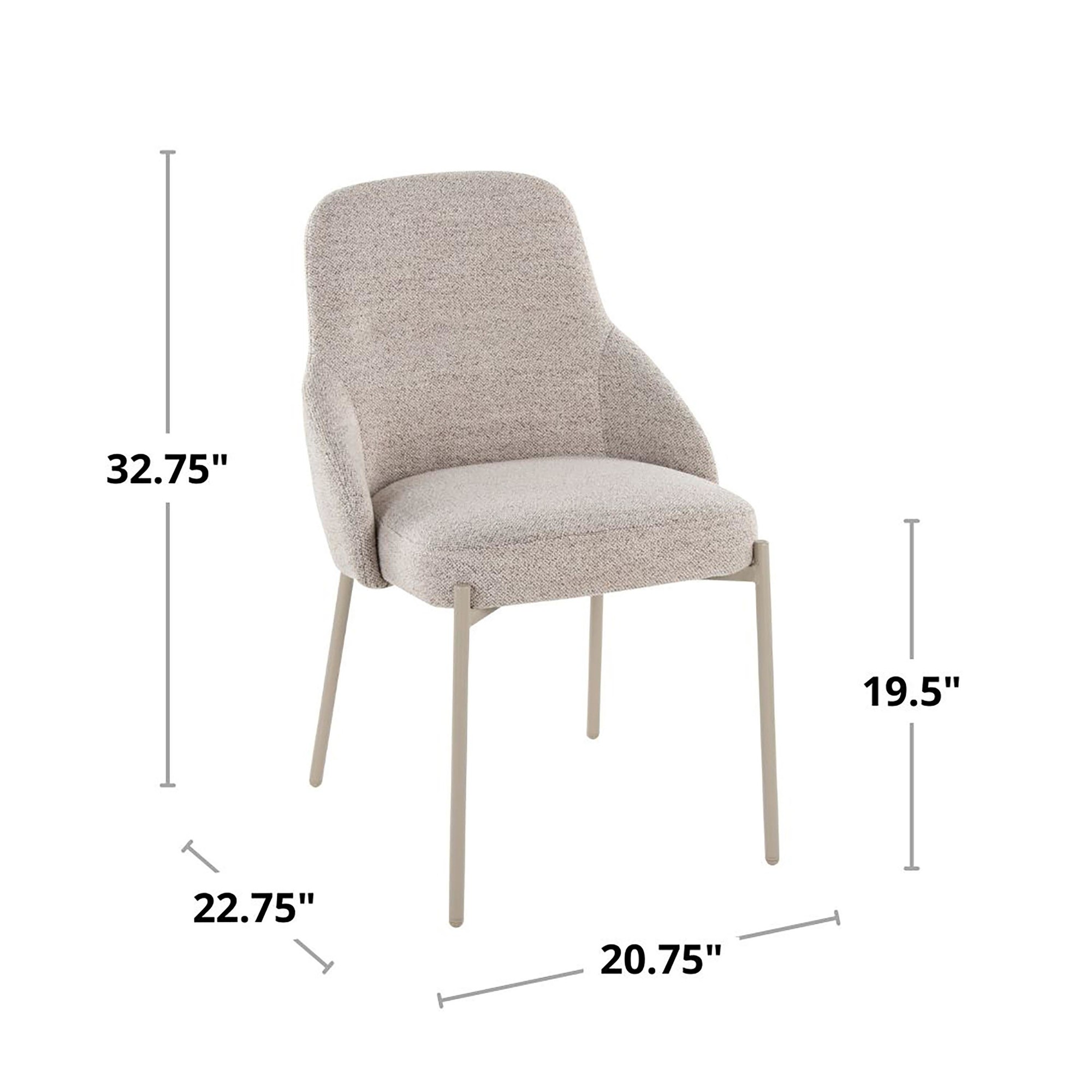 York Oatmeal Fabric Contemporary Armless Chairs (Set of 2) 12 York Oatmeal Fabric Contemporary Armless Chairs (Set of 2) - Image 12