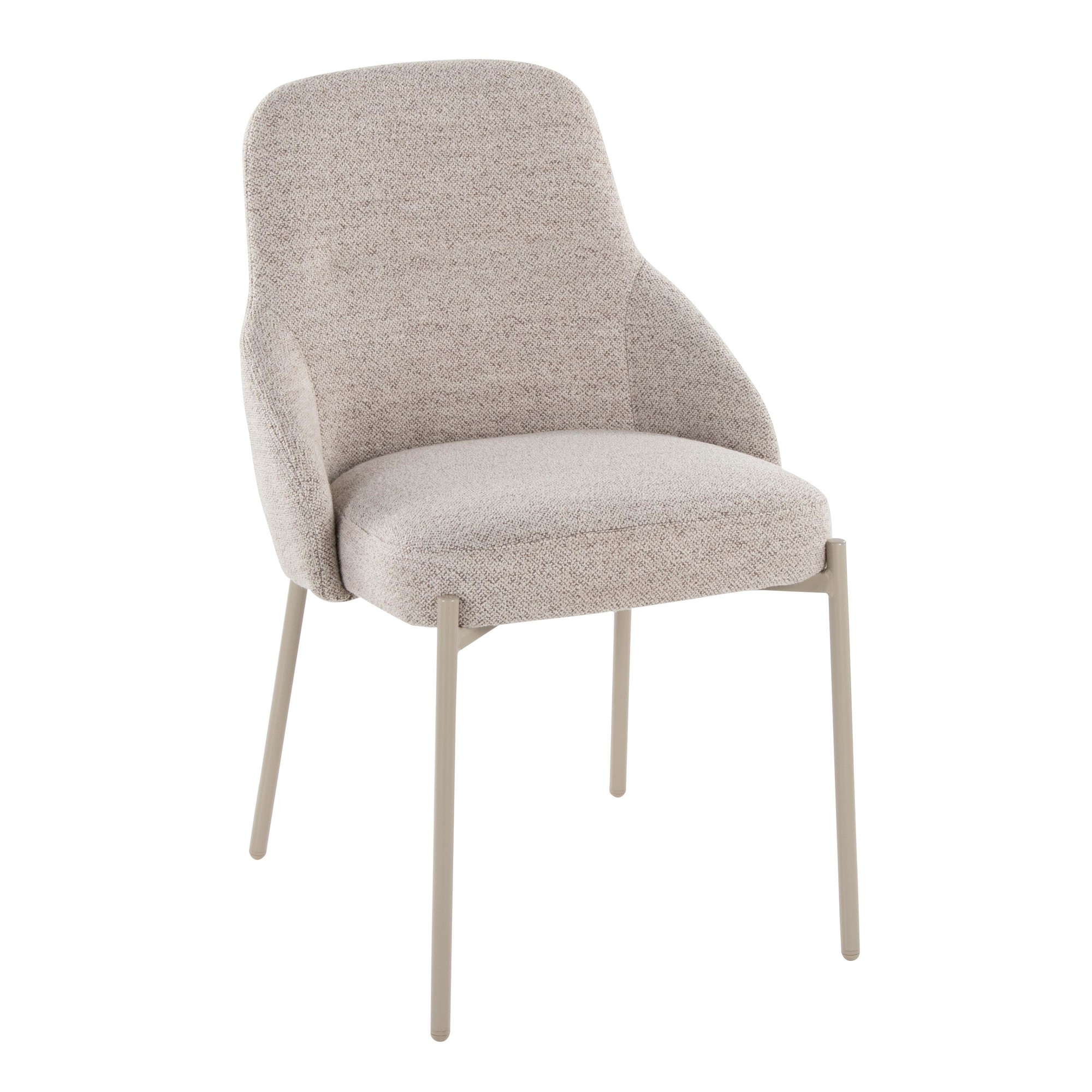 York Oatmeal Fabric Contemporary Armless Chairs (Set of 2) 5 York Oatmeal Fabric Contemporary Armless Chairs (Set of 2) - Image 5