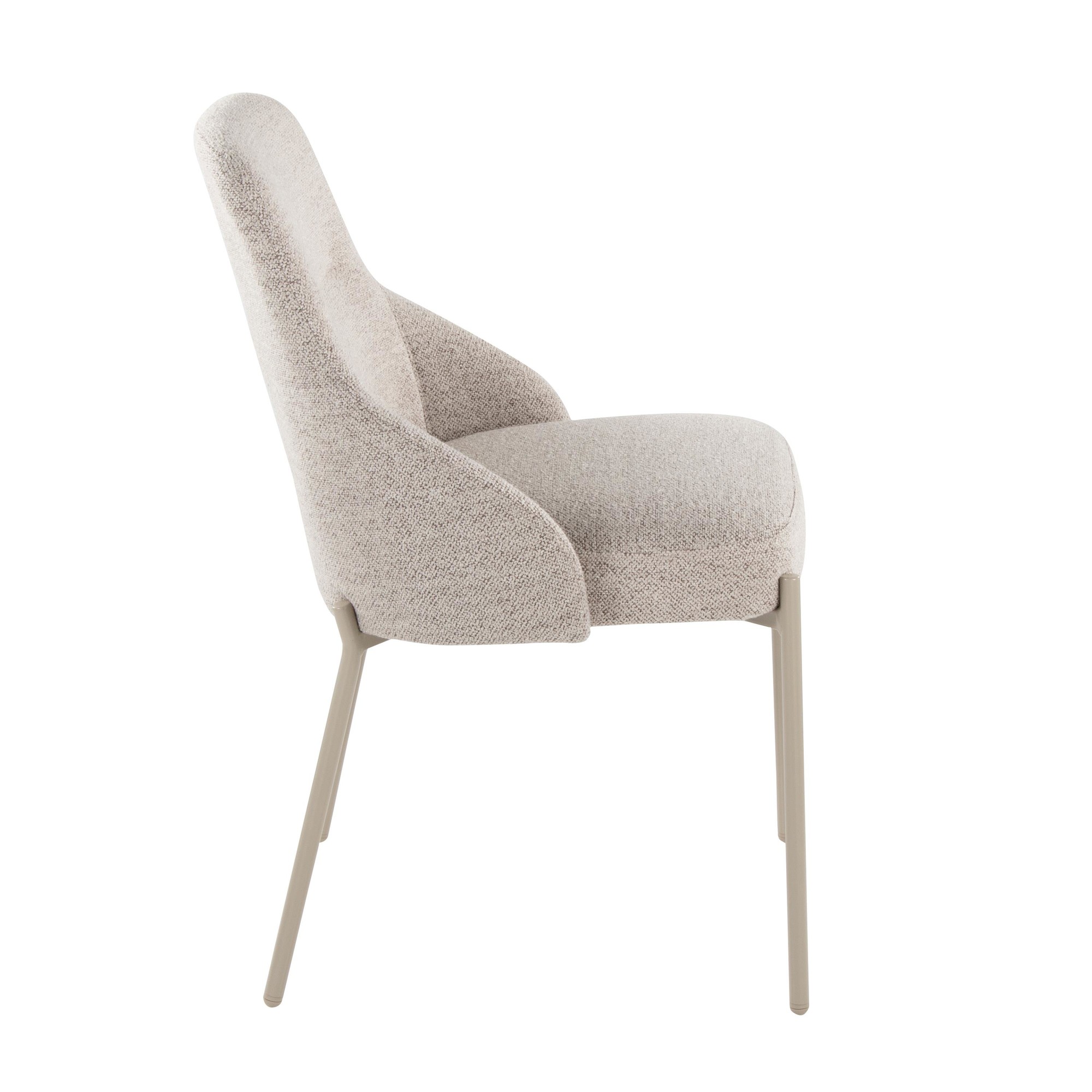 York Oatmeal Fabric Contemporary Armless Chairs (Set of 2) 6 York Oatmeal Fabric Contemporary Armless Chairs (Set of 2) - Image 6