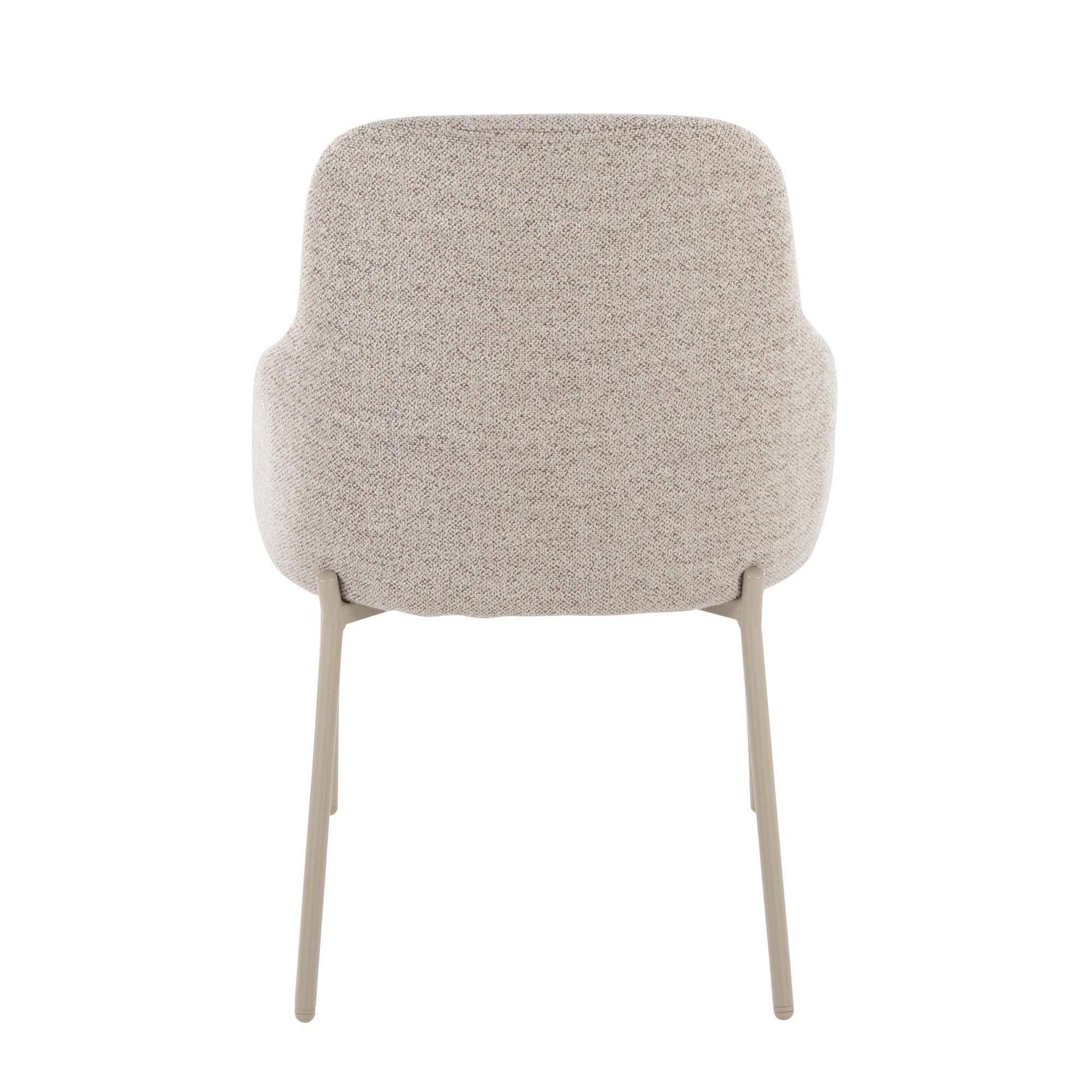 York Oatmeal Fabric Contemporary Armless Chairs (Set of 2) 8 York Oatmeal Fabric Contemporary Armless Chairs (Set of 2) - Image 8