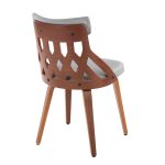 York Walnut Mid-Century Modern Dining Chairs Light Grey (Set of 2) 16 York Walnut Mid-Century Modern Dining Chairs Light Grey (Set of 2)
