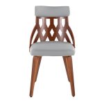 York Walnut Mid-Century Modern Dining Chairs Light Grey (Set of 2) 18 York Walnut Mid-Century Modern Dining Chairs Light Grey (Set of 2)