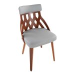 York Walnut Mid-Century Modern Dining Chairs Light Grey (Set of 2) 19 York Walnut Mid-Century Modern Dining Chairs Light Grey (Set of 2)