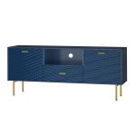 Yoshua Blue Rustic Embossed 57-Inch TV Stand Media Console 7 Yoshua Blue Rustic Embossed 57-Inch TV Stand Media Console