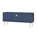 Yoshua Blue Rustic Embossed 57-Inch TV Stand Media Console 8 Yoshua Blue Rustic Embossed 57-Inch TV Stand Media Console