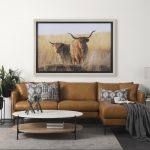 Young and Old Highlander by Mercana Studio Hand Embelished Framed Art Print Matted under Glass