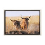 Young and Old Highlander by Mercana Studio Hand Embelished Framed Art Print Matted under Glass