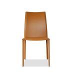 ZAK Caramel Leather Dining Chair with Steel Legs 8 ZAK Caramel Leather Dining Chair with Steel Legs
