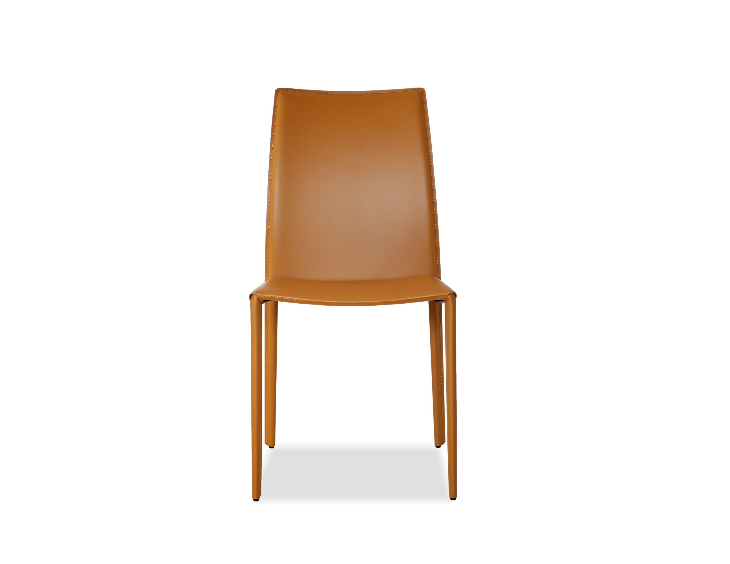 ZAK Caramel Leather Dining Chair with Steel Legs 2 ZAK Caramel Leather Dining Chair with Steel Legs - Image 2
