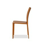ZAK Caramel Leather Dining Chair with Steel Legs 9 ZAK Caramel Leather Dining Chair with Steel Legs