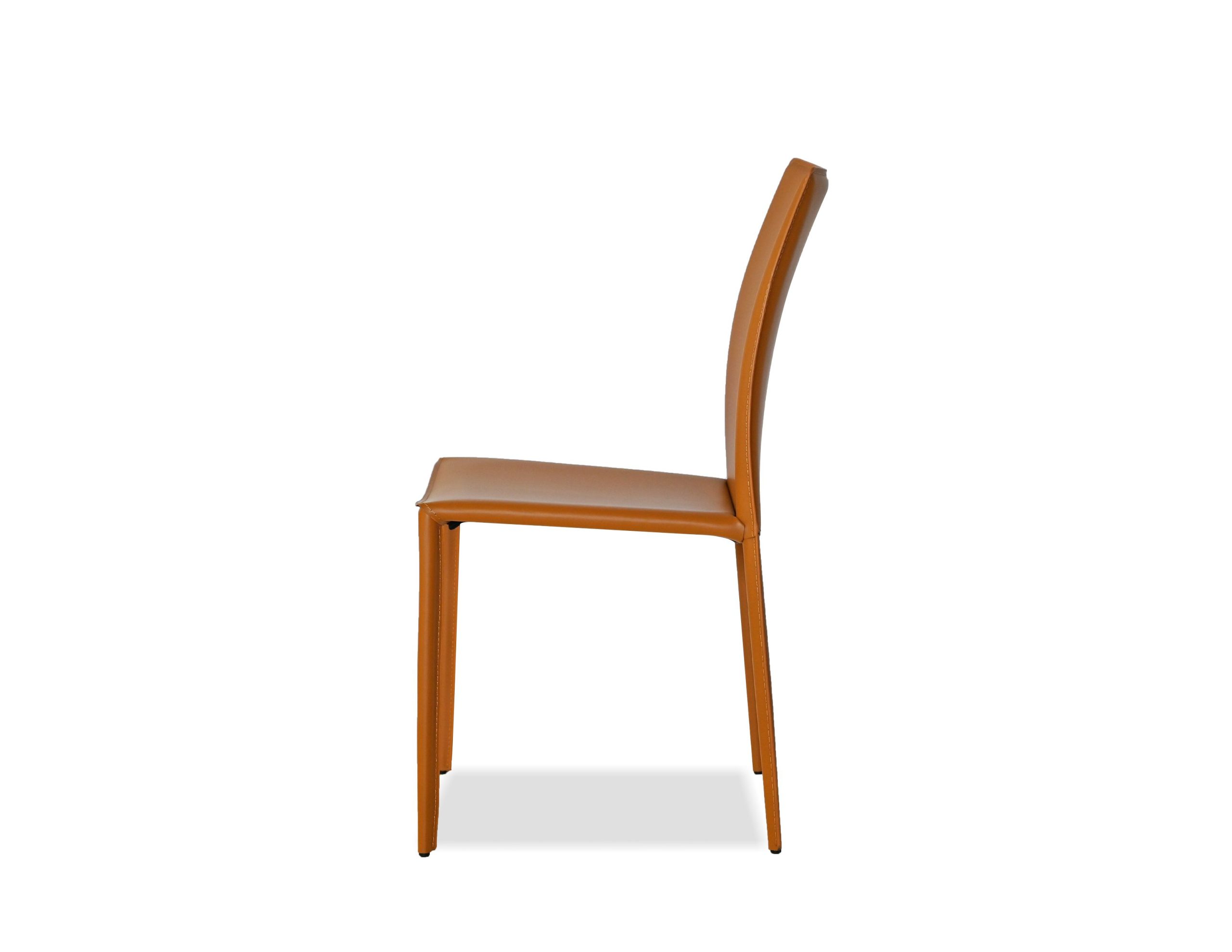 ZAK Caramel Leather Dining Chair with Steel Legs 3 ZAK Caramel Leather Dining Chair with Steel Legs - Image 3