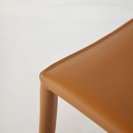 ZAK Caramel Leather Dining Chair with Steel Legs 12 ZAK Caramel Leather Dining Chair with Steel Legs