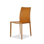 ZAK Caramel Leather Dining Chair with Steel Legs 7 ZAK Caramel Leather Dining Chair with Steel Legs