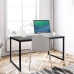 Modern Black Metal Frame Wood Top Home Office Desk 6 Modern Black Metal Frame Wood Top Home Office Desk
