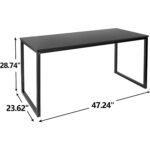 Modern Black Metal Frame Wood Top Home Office Desk 10 Modern Black Metal Frame Wood Top Home Office Desk
