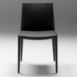 ZENO Black Leatherette Upholstered Dining Chair Steel Legs 5 ZENO Black Leatherette Upholstered Dining Chair Steel Legs