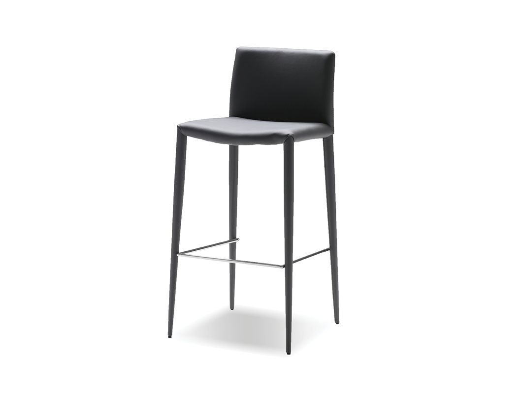 ZENO Grey Leatherette Counter Stool Stainless Steel Legs 1 ZENO Grey Leatherette Counter Stool Stainless Steel Legs